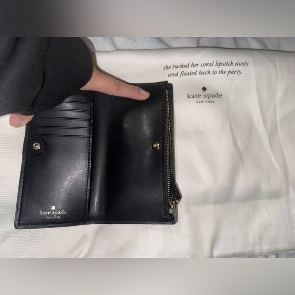 Kate Spade Black leather tote with wallet - Picture 6 of 7